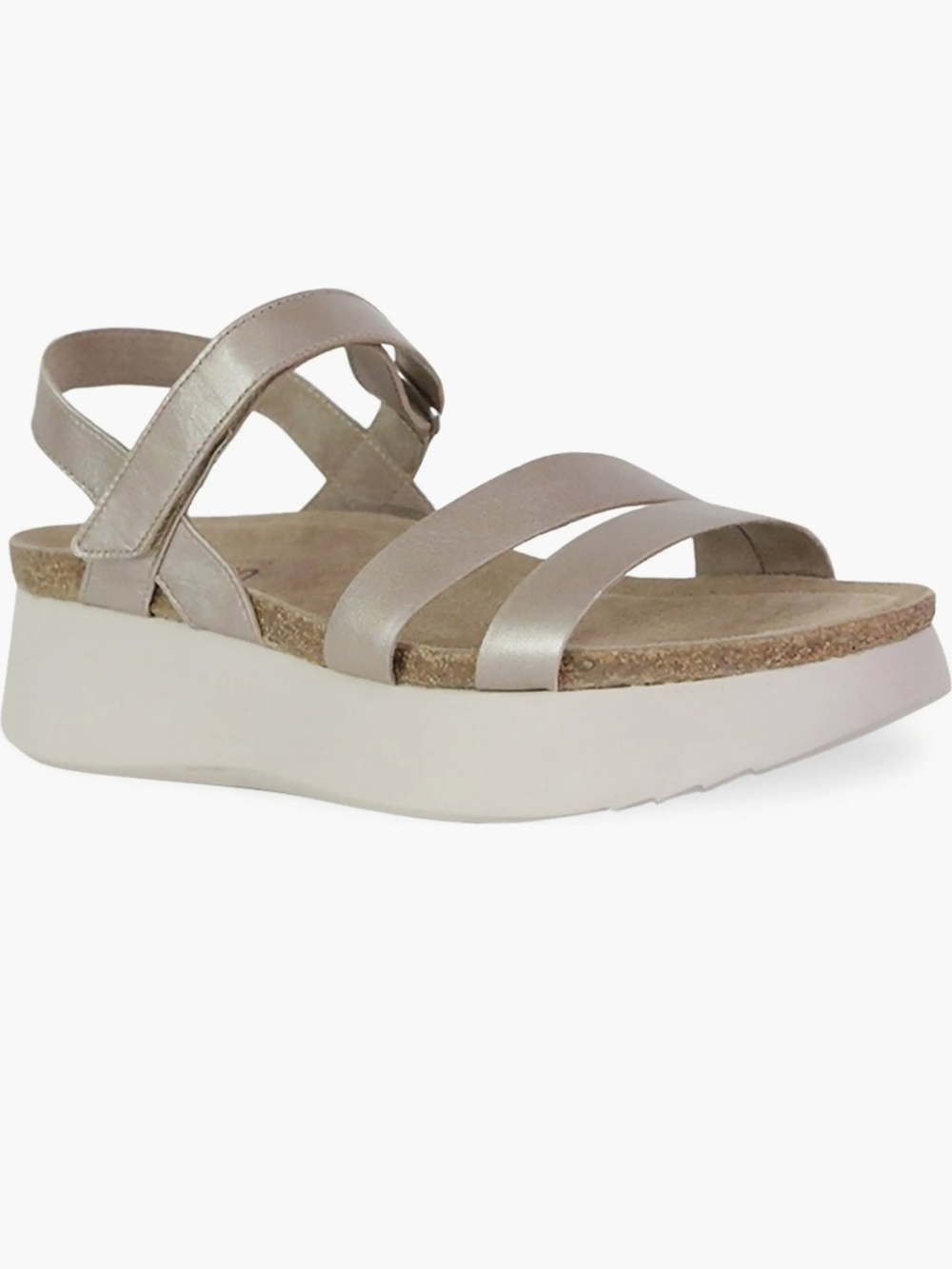 Munro Juniper Metallic Taupe Platform Sandal Size 9.5 N